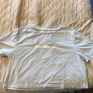 Light Blue cropped T-Shirt XLG
